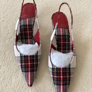 New,. Jeffrey Campbell Red Plaid Shoes
